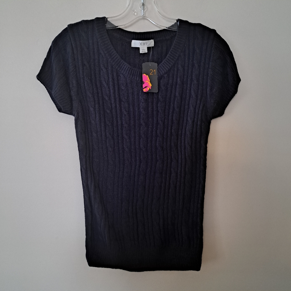 Navy Cable Knit Sweater